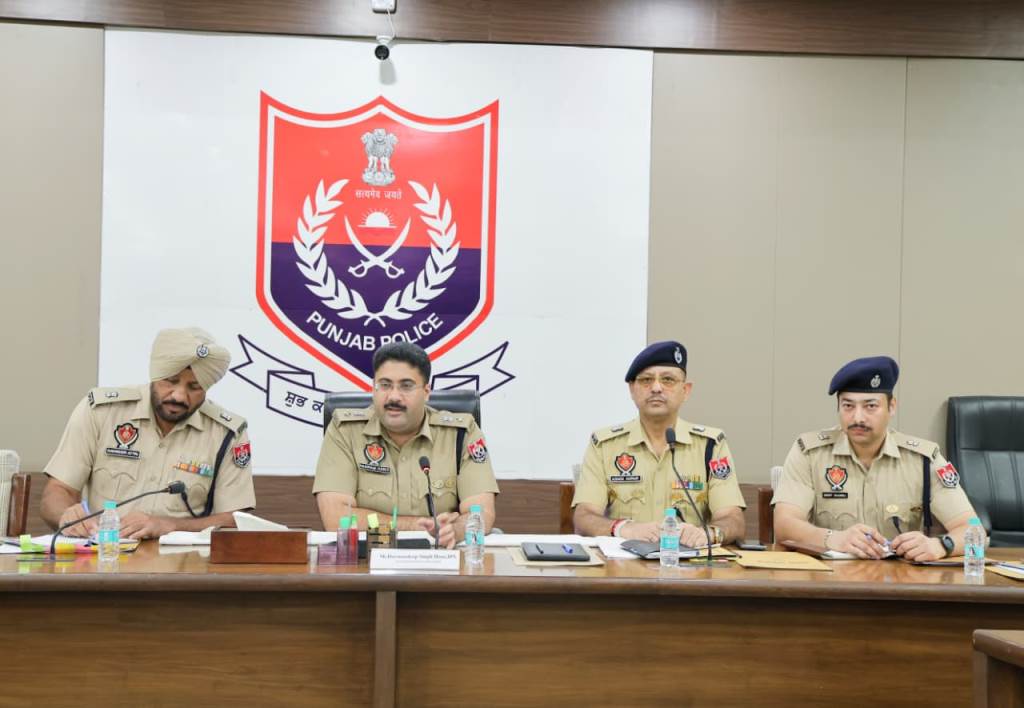 SSP Patiala Harmandeep Singh Hans holds maiden meeting with district police officers